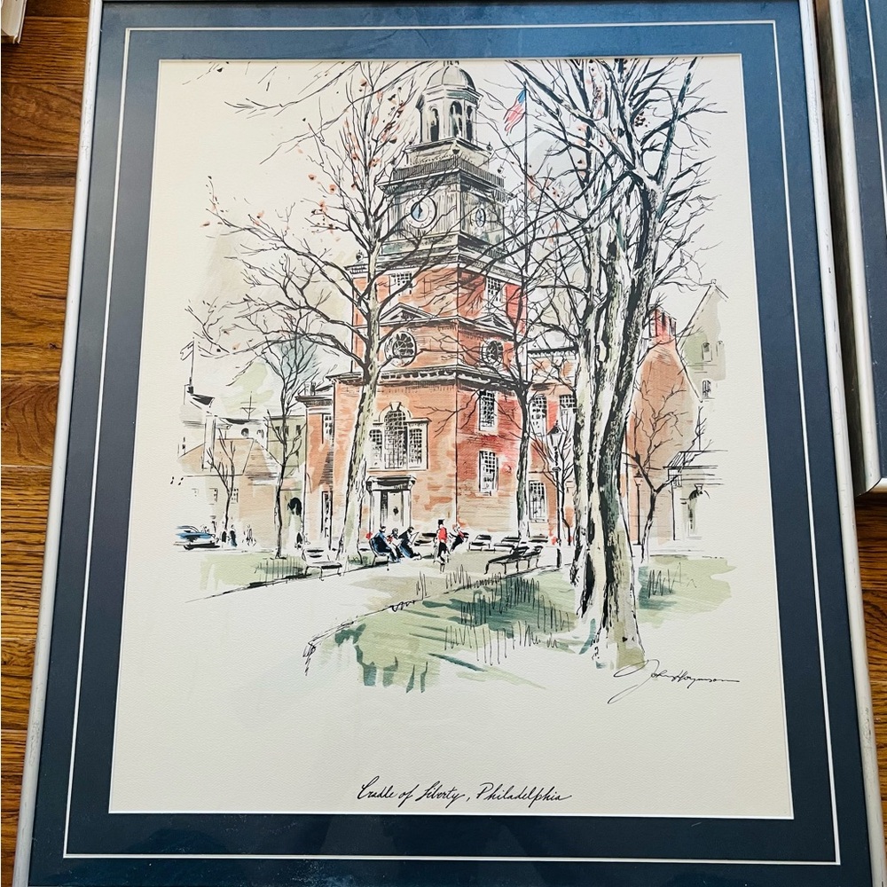 John Haymson “The Capitol at Night” 20x24 framed/matted print